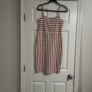 Casual Stripe Dress Size:L